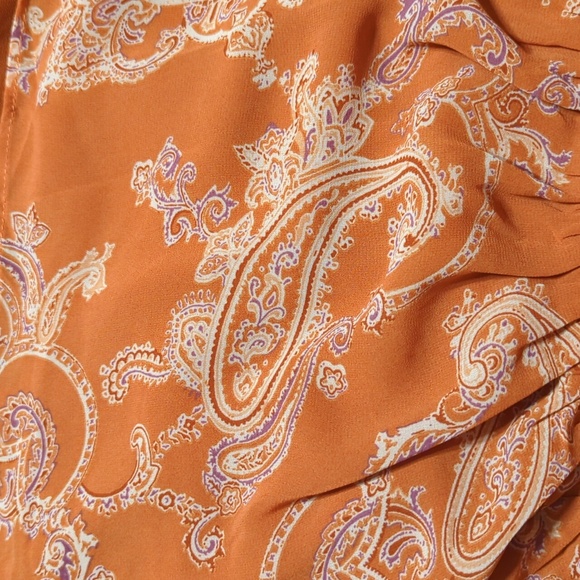 Cato Spring Bloom Paisley Smocked Off The Shoulder Peplum Blouse - Picture 7 of 7